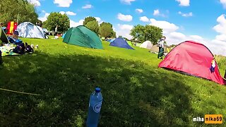 VERY RISKY SEX IN a CROWDED CAMPING AMSTERDAM, PUBLIC POV by MihaNika69