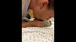 Nurse Gets Caught Sucking Dick in Rehabilitation Hospital Bed on Day off