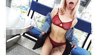 QUICKIE. a STRANGER SUCKED MY DICK IN FERRIS WHEEL! I CUM IN HER MOUTH